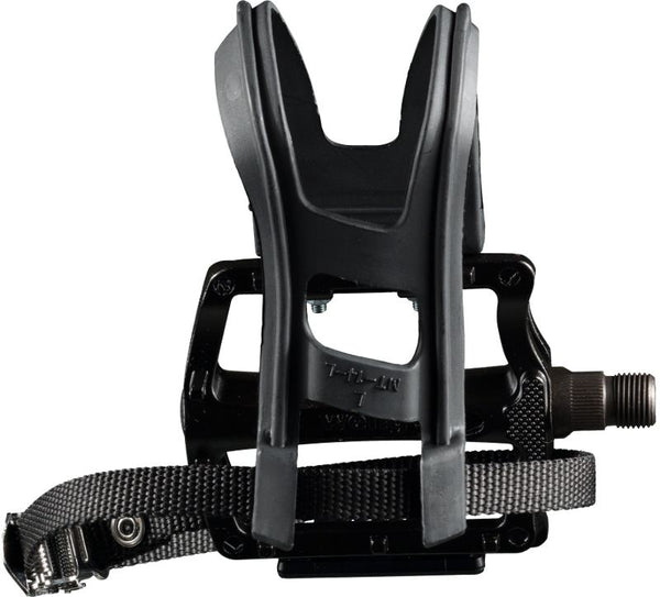 Wellgo B133 Alloy Large Platform Pedal Set with Clip & Strap